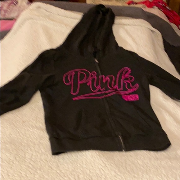 PINK Victoria's Secret Tops - Pink zip up hoodie